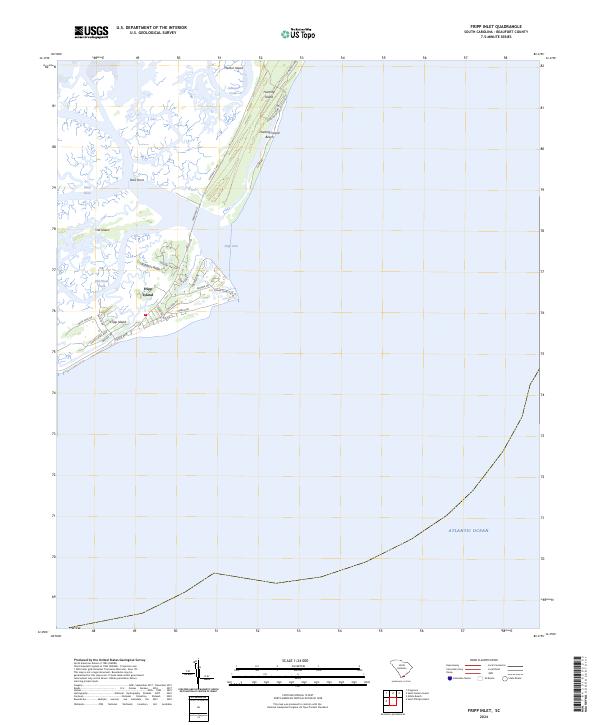 Fripp Inlet topographic map thumbnail