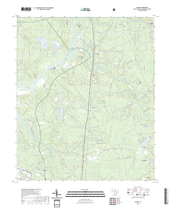 Huger topographic map thumbnail
