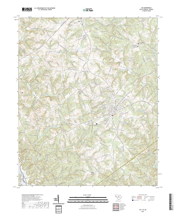 Iva topographic map thumbnail