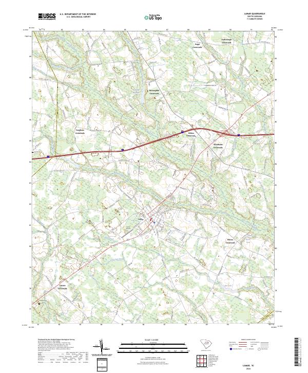 Lamar topographic map thumbnail