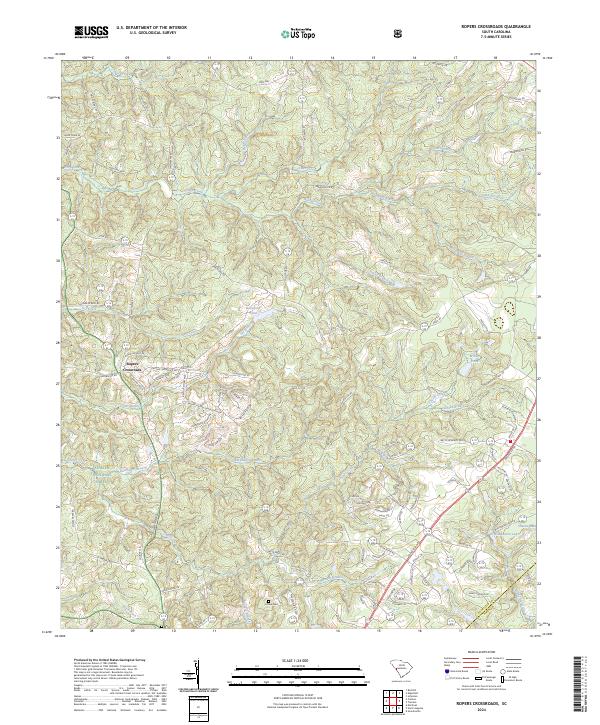 Ropers Crossroads topographic map thumbnail