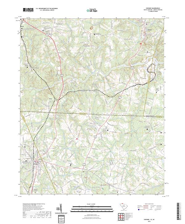 Chesnee topographic map thumbnail