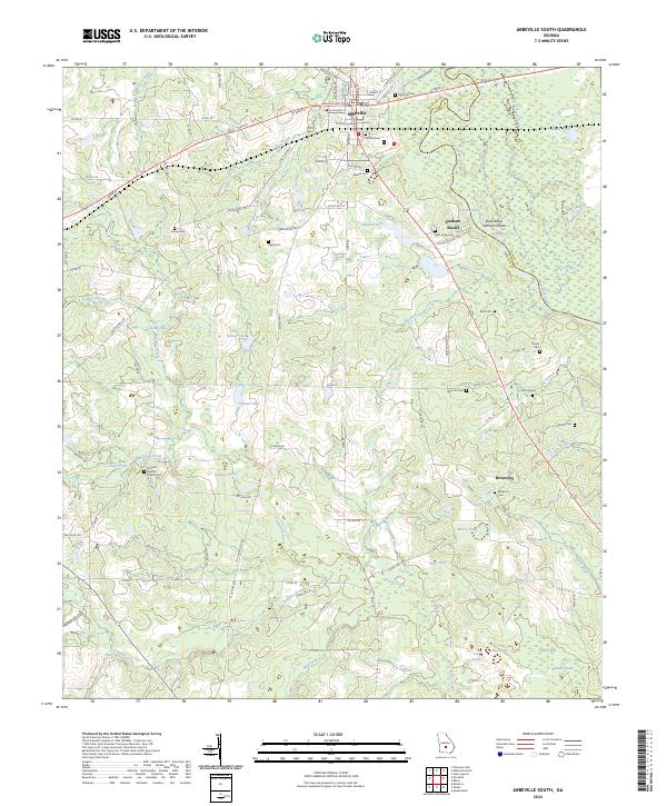 Abbeville South topographic map thumbnail