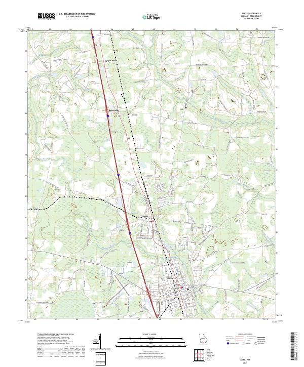 Adel topographic map thumbnail