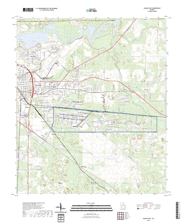 Albany East topographic map thumbnail