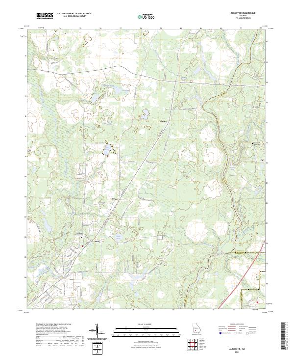 Albany NE topographic map thumbnail
