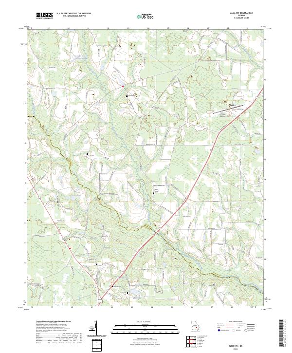 Alma NW topographic map thumbnail