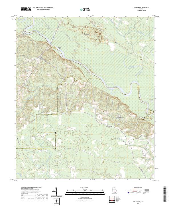 Altamaha SE topographic map thumbnail