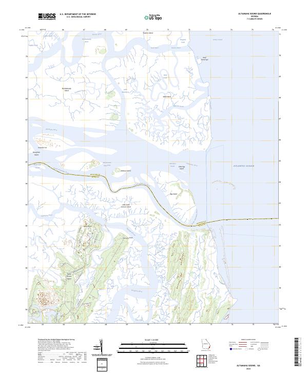 Altamaha Sound topographic map thumbnail