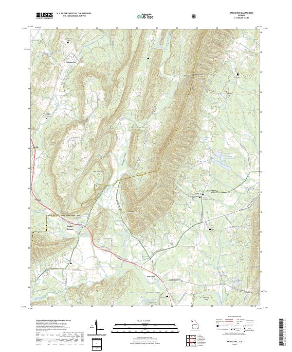 Armuchee topographic map thumbnail