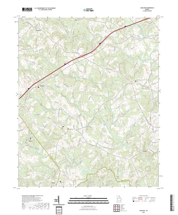 Ashland topographic map thumbnail