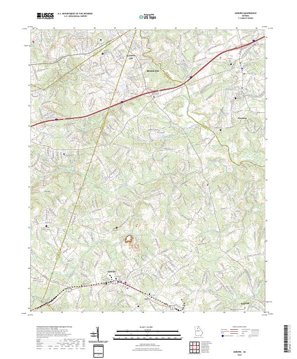 Auburn topographic map thumbnail
