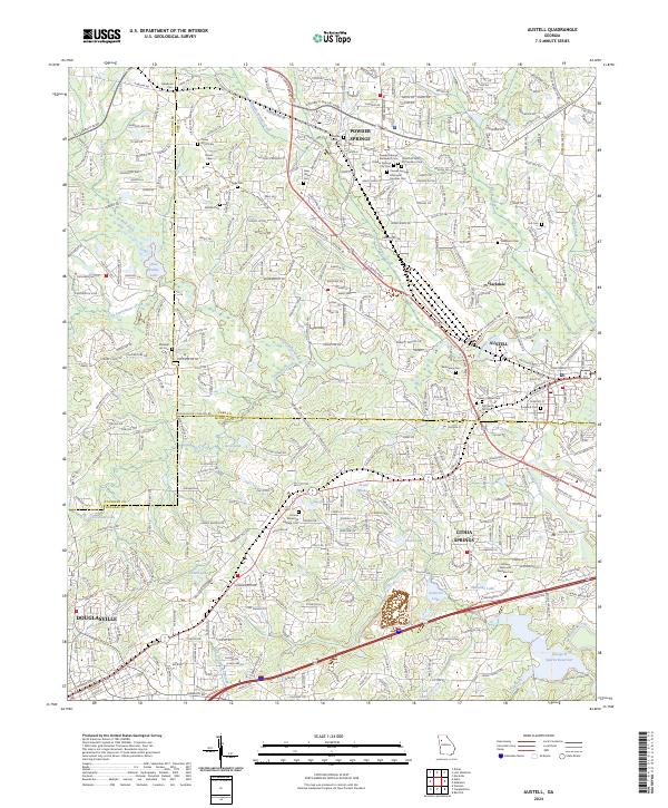 Austell topographic map thumbnail