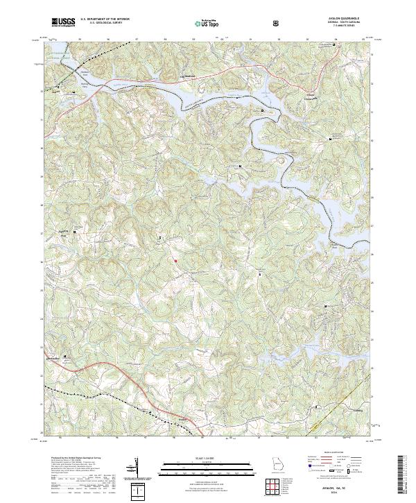Avalon topographic map thumbnail