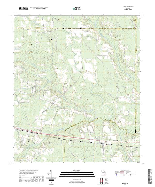 Axson topographic map thumbnail