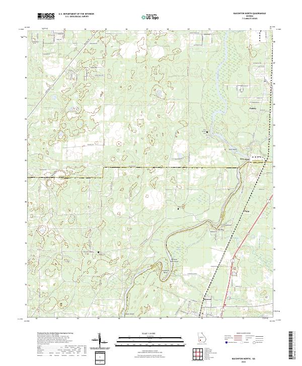Baconton North topographic map thumbnail