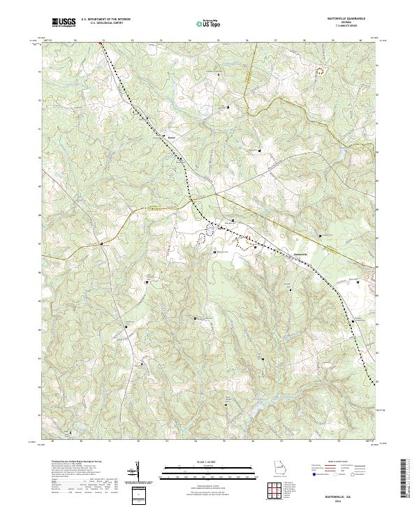 Bastonville topographic map thumbnail