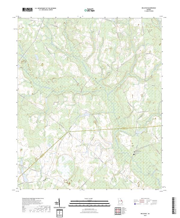 Bellevue topographic map thumbnail