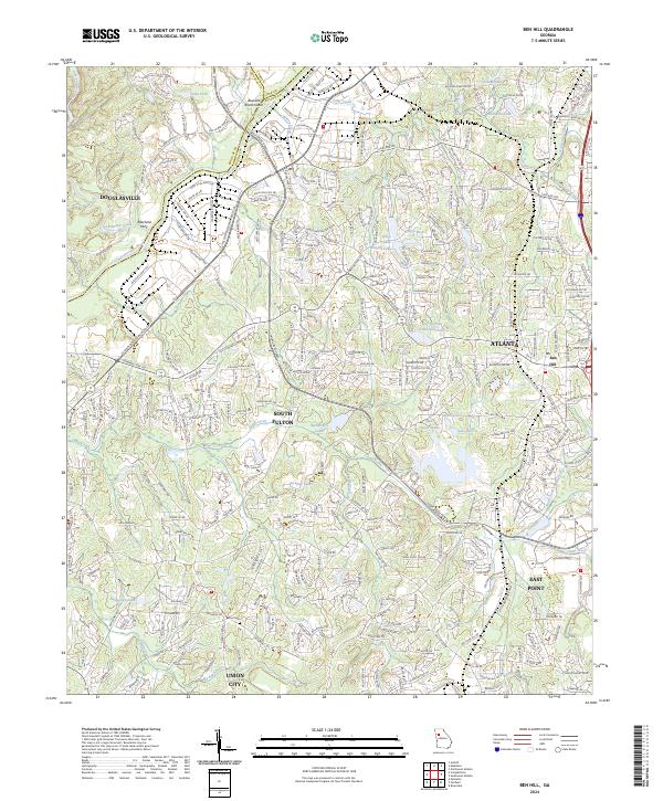 Ben Hill topographic map thumbnail