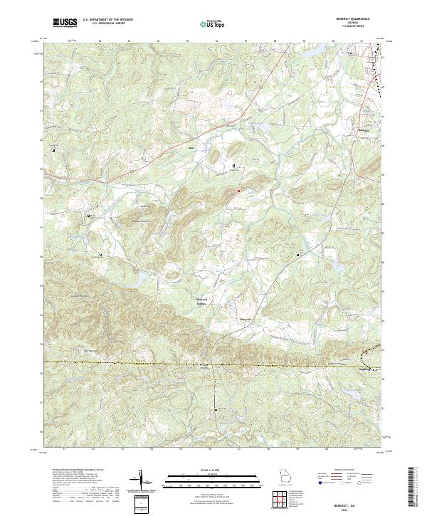 Benedict topographic map thumbnail
