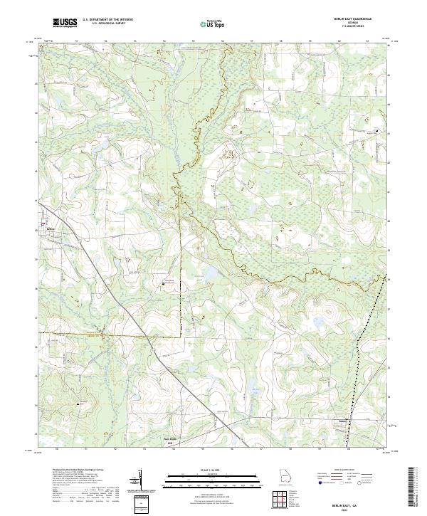 Berlin East topographic map thumbnail