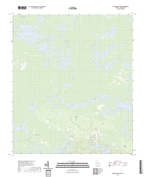 Blackjack Island topographic map thumbnail