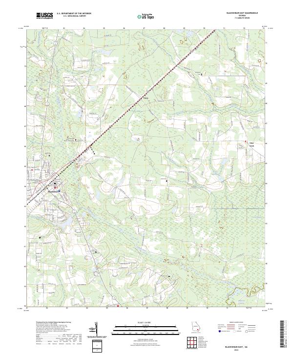 Blackshear East topographic map thumbnail