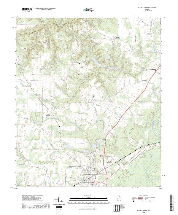 Blakely North topographic map thumbnail