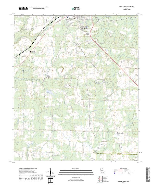 Blakely South topographic map thumbnail