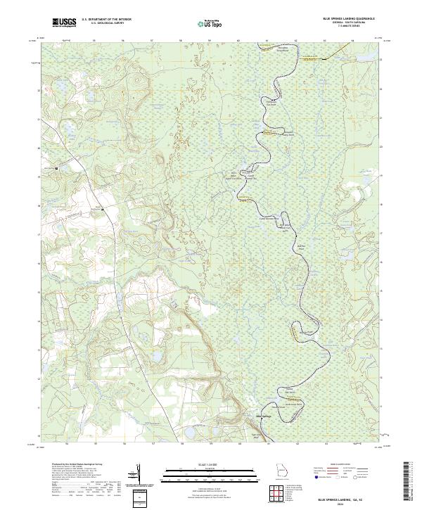 Blue Springs Landing topographic map thumbnail