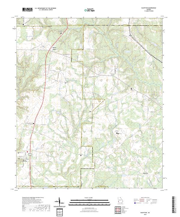 Bluffton topographic map thumbnail