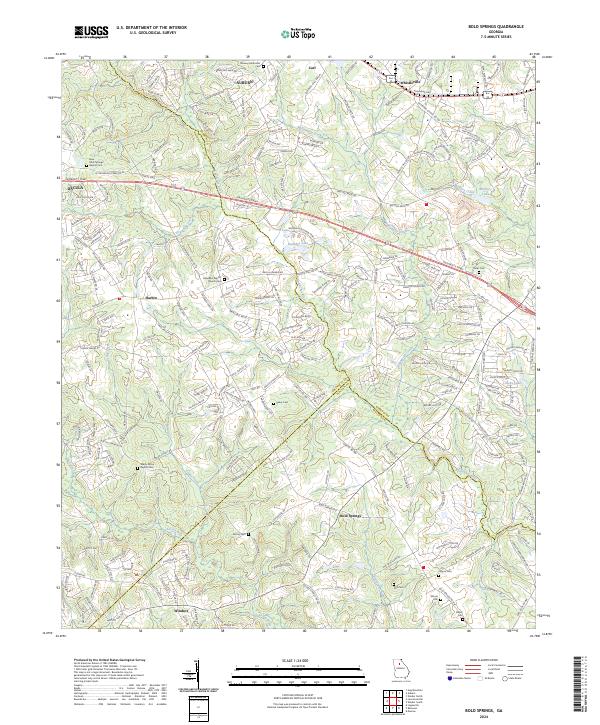Bold Springs topographic map thumbnail