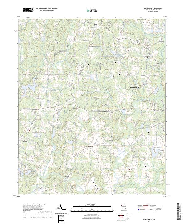 Bowdon East topographic map thumbnail