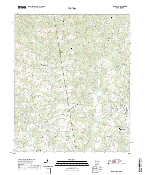 Bowdon West topographic map thumbnail