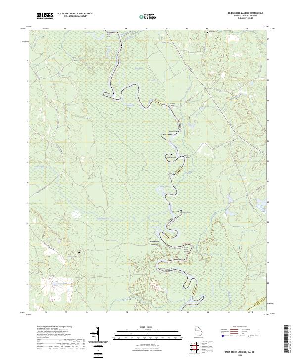 Brier Creek Landing topographic map thumbnail