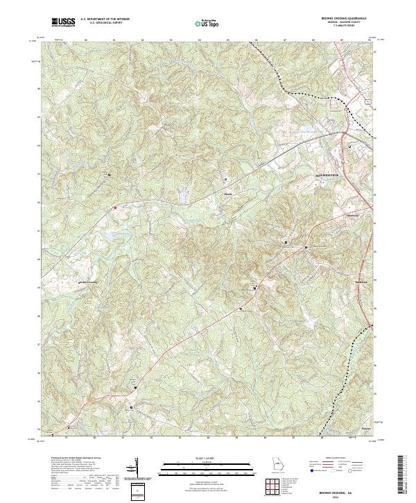 Browns Crossing topographic map thumbnail