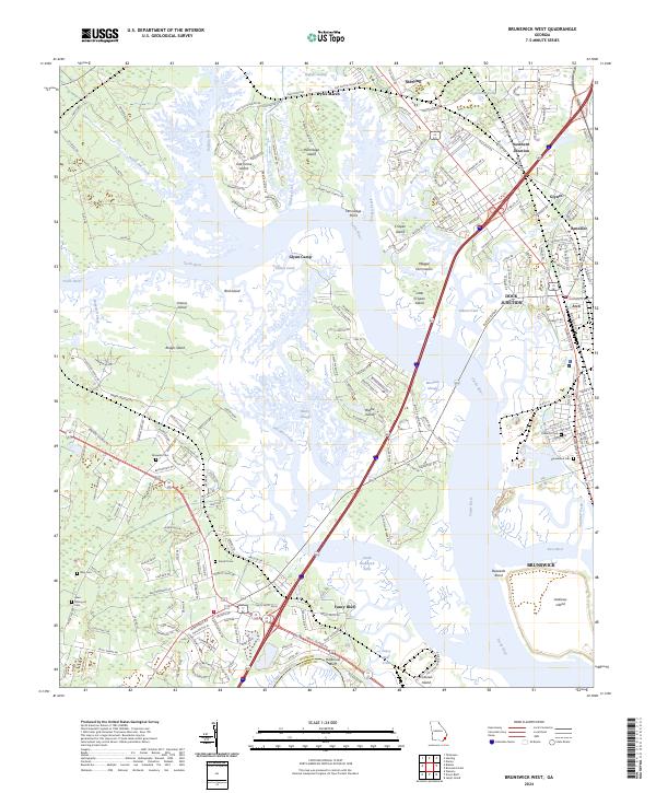 Brunswick West topographic map thumbnail