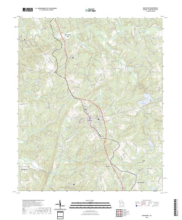 Buchanan topographic map thumbnail