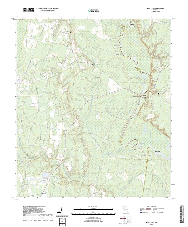 Burnt Fort topographic map thumbnail