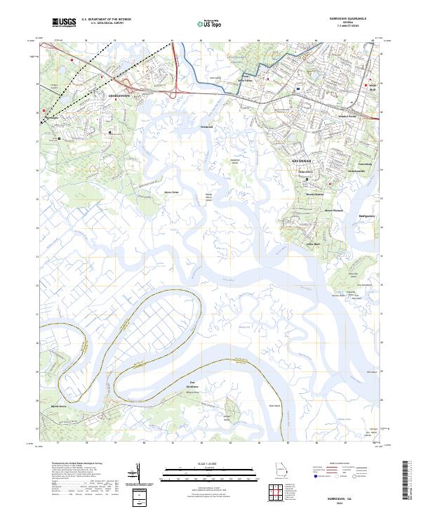 Burroughs topographic map thumbnail