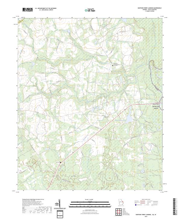 Burtons Ferry Landing topographic map thumbnail