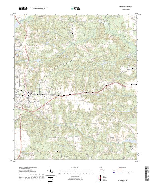 Butler East topographic map thumbnail