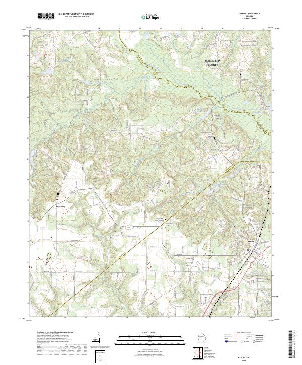 Byron topographic map thumbnail