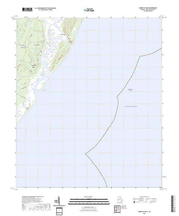 Cabretta Inlet topographic map thumbnail