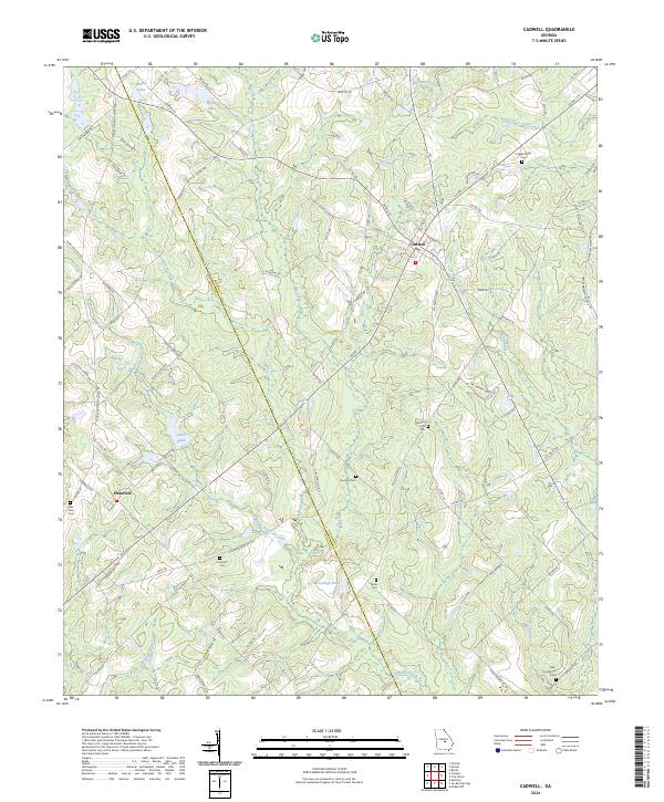 Cadwell topographic map thumbnail