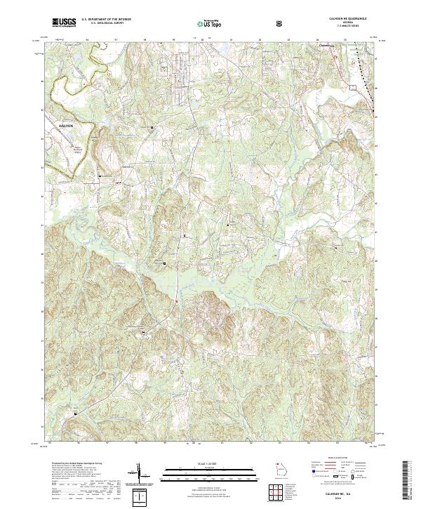 Calhoun NE topographic map thumbnail