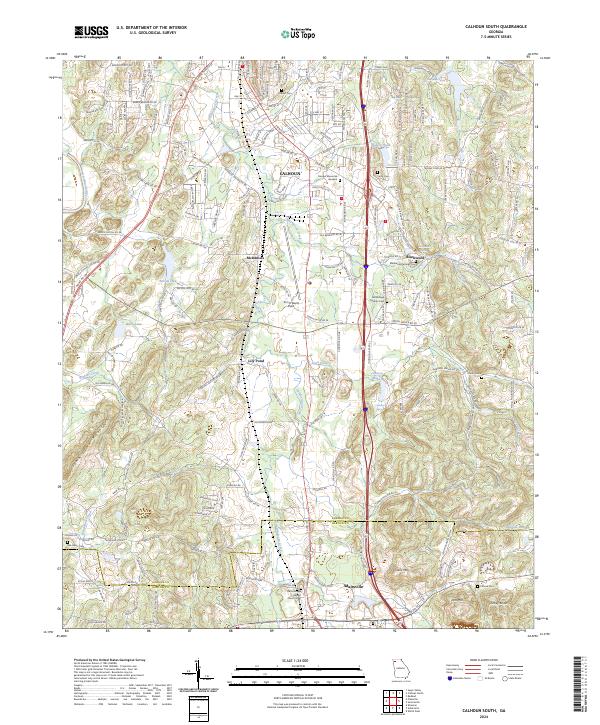 Calhoun South topographic map thumbnail