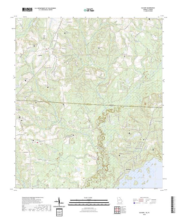 Calvary topographic map thumbnail