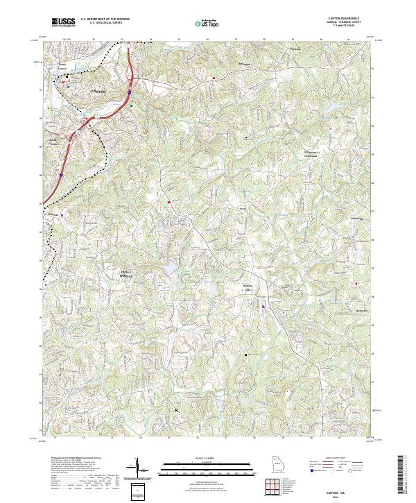 Canton topographic map thumbnail