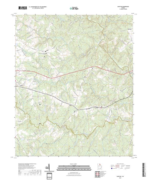 Carlton topographic map thumbnail